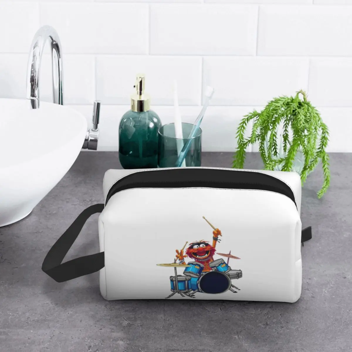 

Animal Drummer The Muppets Show Makeup Bag Cosmetic Organizer Storage Dopp Kit Toiletry Cosmetic Bag for Women Pencil Case