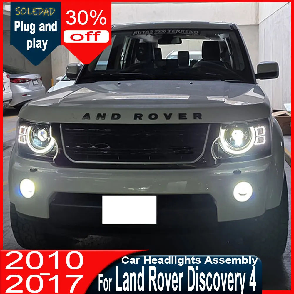 Car Headlight For Land Rover Discovery 4 Headlight 2010 2011 2012 2013-2017 LED Projector Headlamps Turn Signal Car Styling