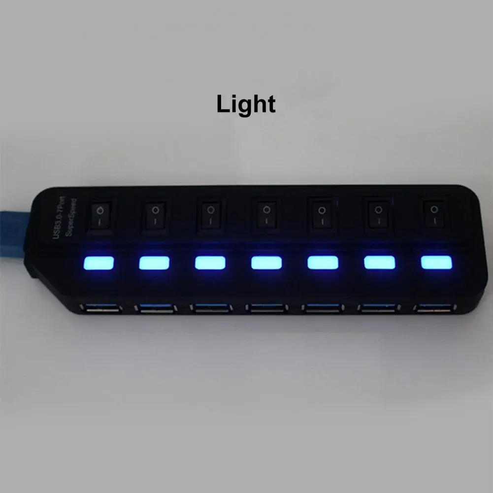 Usb Hub with Multiple Protections Usb Hub with Overvoltage High Speed 7 port Usb Splitter Hub with Switch for Laptop