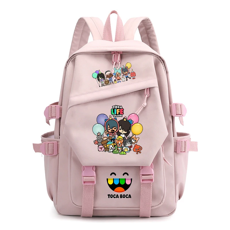 Toca Life World Backpack for School Girls Large Capacity Fashion Casual Bagpack Primary Students Bookbag Children Schoolbag Gift