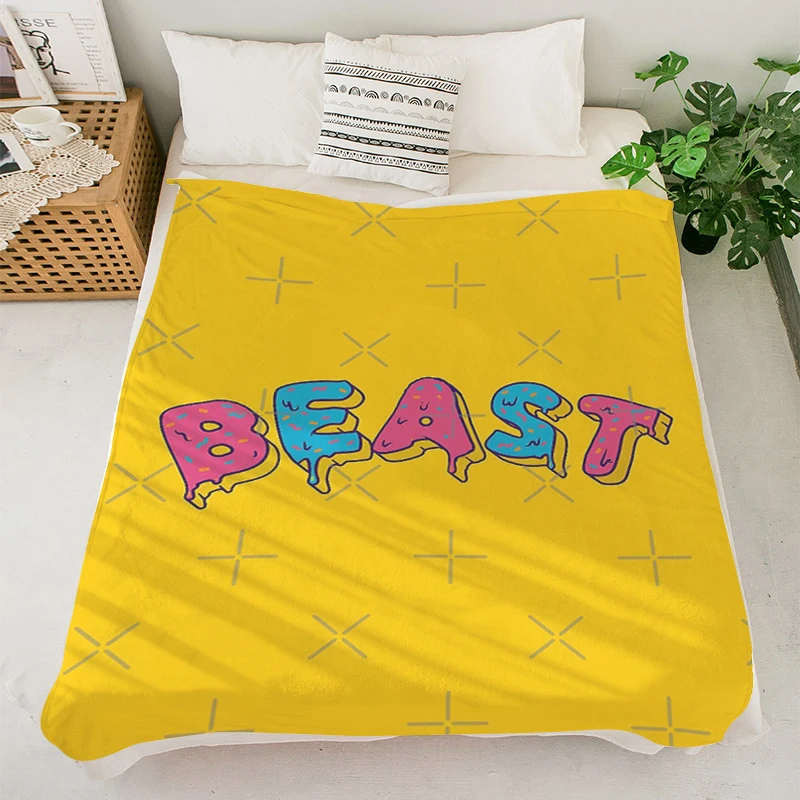 

Flannel Blanket S-Mr Beasts Blankets for Winter King Size Blanket Double Bed Blankets Microfiber Blankets Warm Knee Blankets