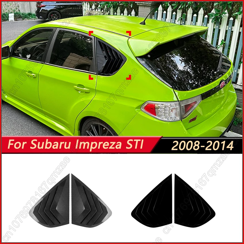 

For Subaru Impreza GRB WRX STI 2008-2014 Hatchback Triangle Louver Shark Gill Shaped Rear Window Decorative Window Vent