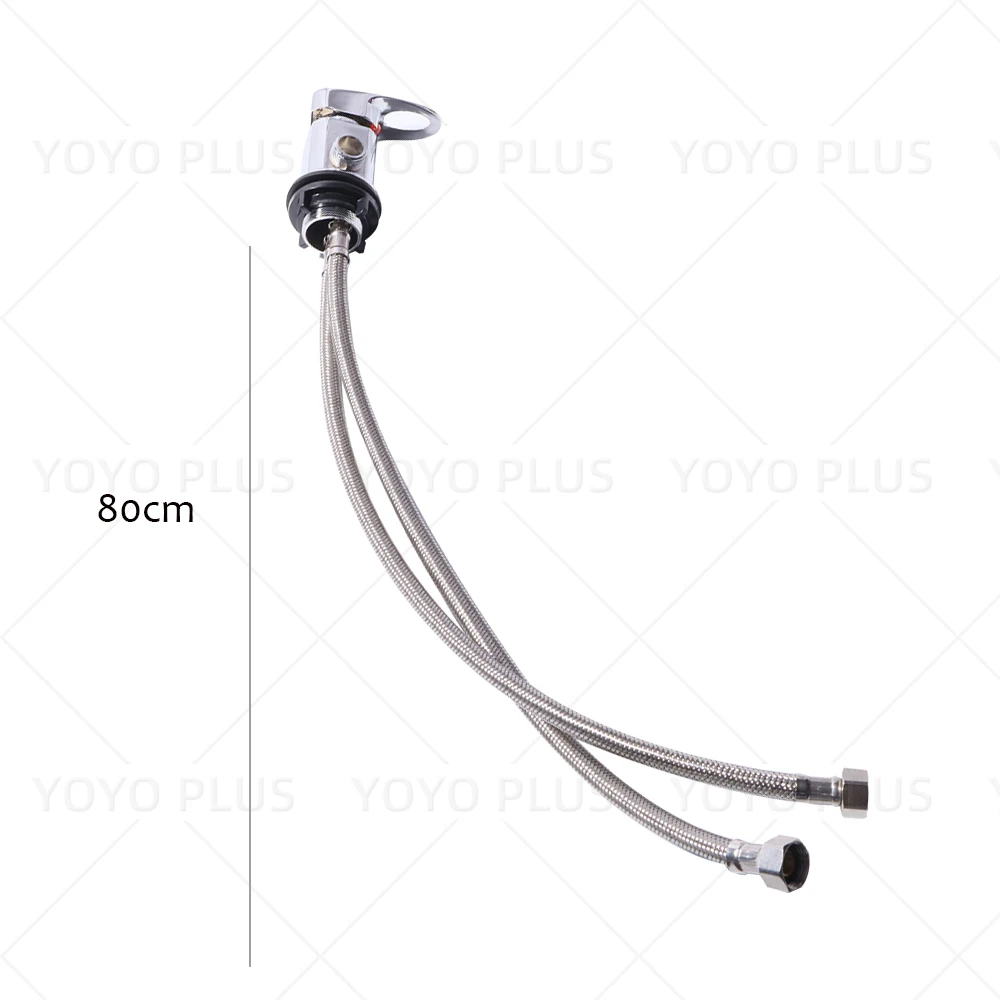 80cm Salon Shampoo Bowl Faucet with Hot Cold Mixing Tap for Barber Shop Shampoo Bed Foot Bath Tub
