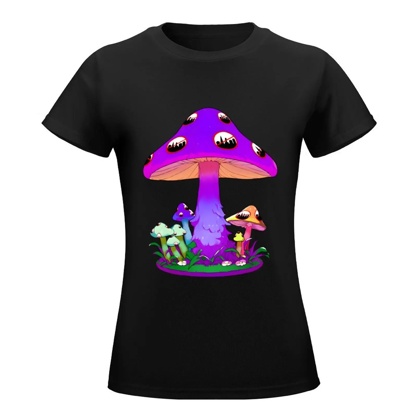 NoTown - Mushroom Fence T-Shirt cute clothes sports fans Women's tops