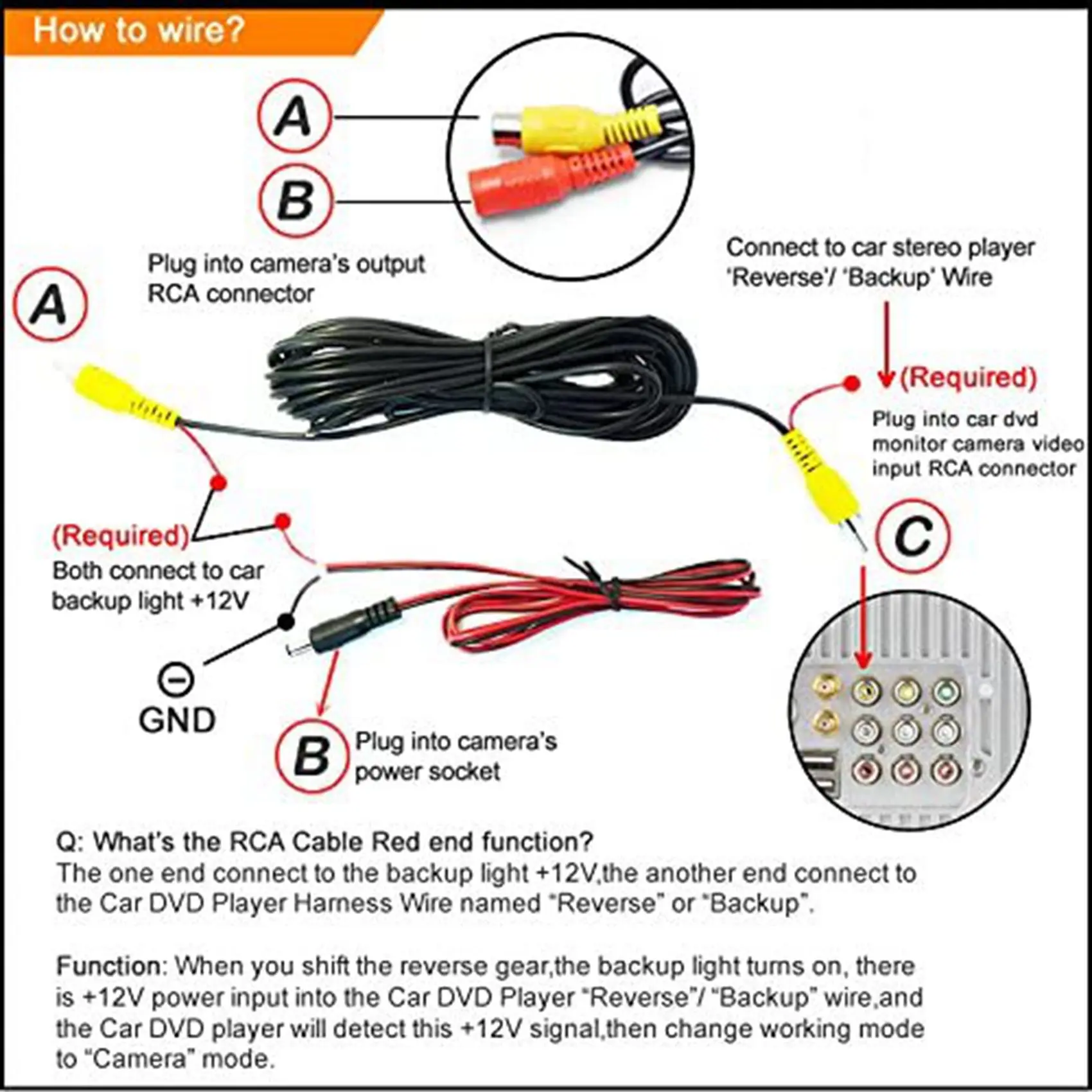 Car Night Vision Reversing Rear View Camera Parking Assist Camera for SsangYong Rexton Kyron Korando Actyon 2004-2013