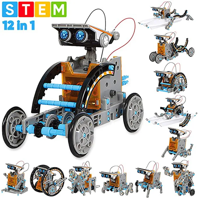 

12In1 Solar Robot Kits High-Tech Science ontessori Broad Games Montessori Intellectual Development Diye Ducational Educational t