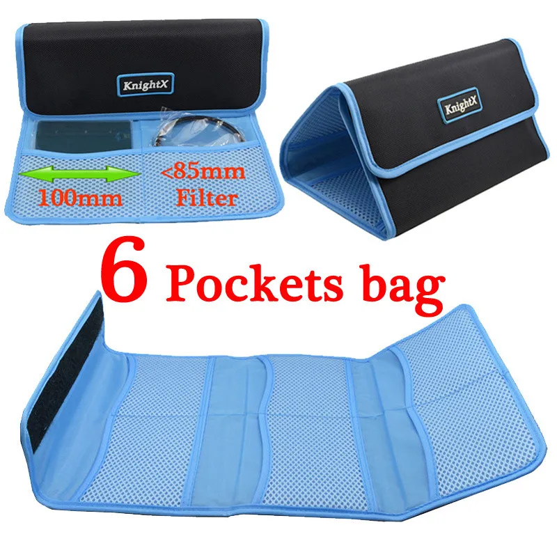 KnightX Camera Lens Filter case fundas bag box Holder Pouch For Canon NIKON SONY UV CPL ND STAR d5200 49 52 55 58 62 67 72 77 mm