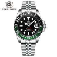 STEELDIVE SD1993 V2 bisel cerámico bidireccional 41MM superluminoso 300M impermeable para hombre NH34 GMT reloj de buceo automático