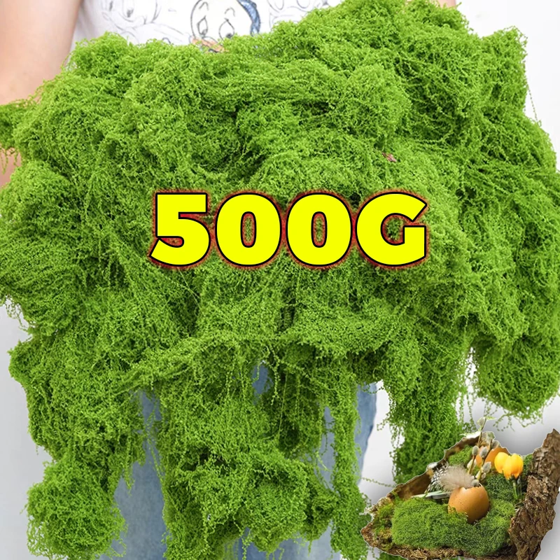 Sphagnum Moss Dry - 永遠の人工緑苔芝生ミニ風景フェイクグラスDIYクラフトルームガーデン草植物鉢植え装飾
