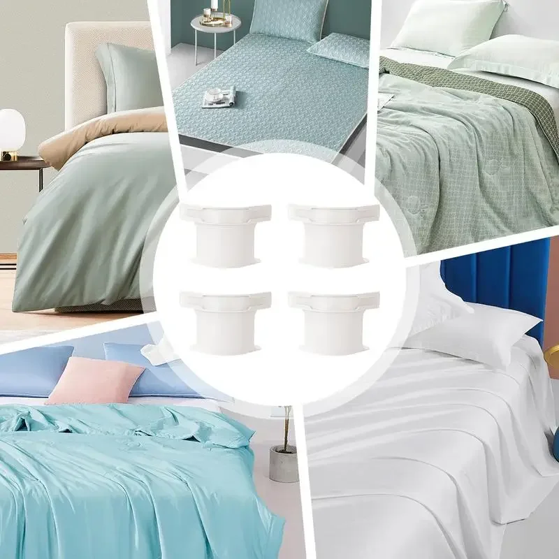 4PCS Unsichtbare Spannbettlaken-Clips, starke Eckenstraffer, Matratzenriemen, rutschfeste Halter, für alle Bettgrößen, sichere Fixierung, langlebige Elastikbänder, Bettwäsche-Zubehör, Schlafzimmer-Organizer, ideal für – Detail 6