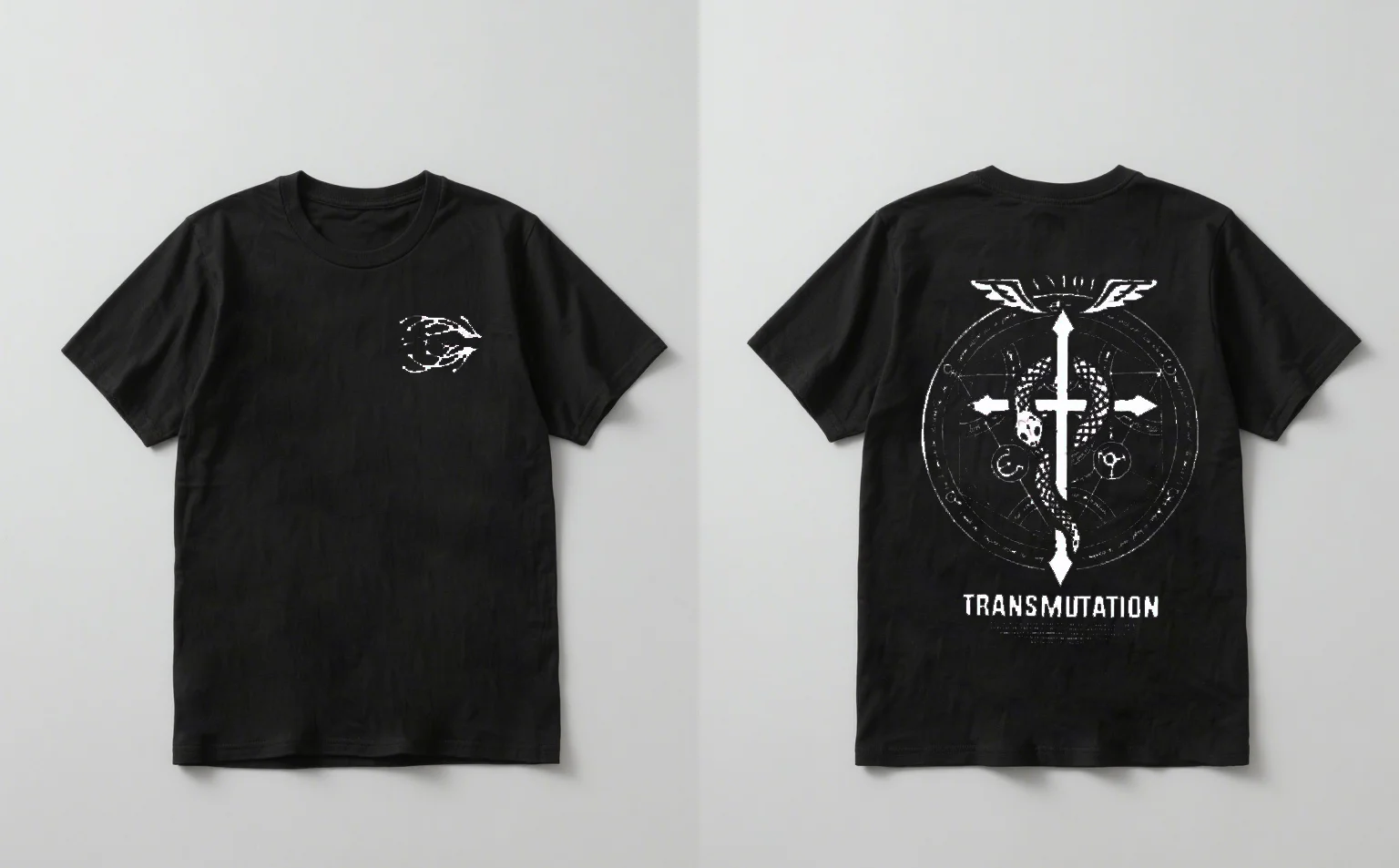 

2025 New Trendy Transmutation Symbol Print Short - Sleeve T - Shirt Casual Unisex