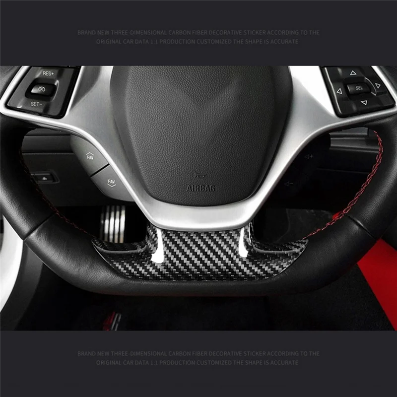 

A51K-Car Steering Wheel Trim Cover Steering Wheel Trim Cover For Corvette C7 Carbon Fiber For Corvette C7