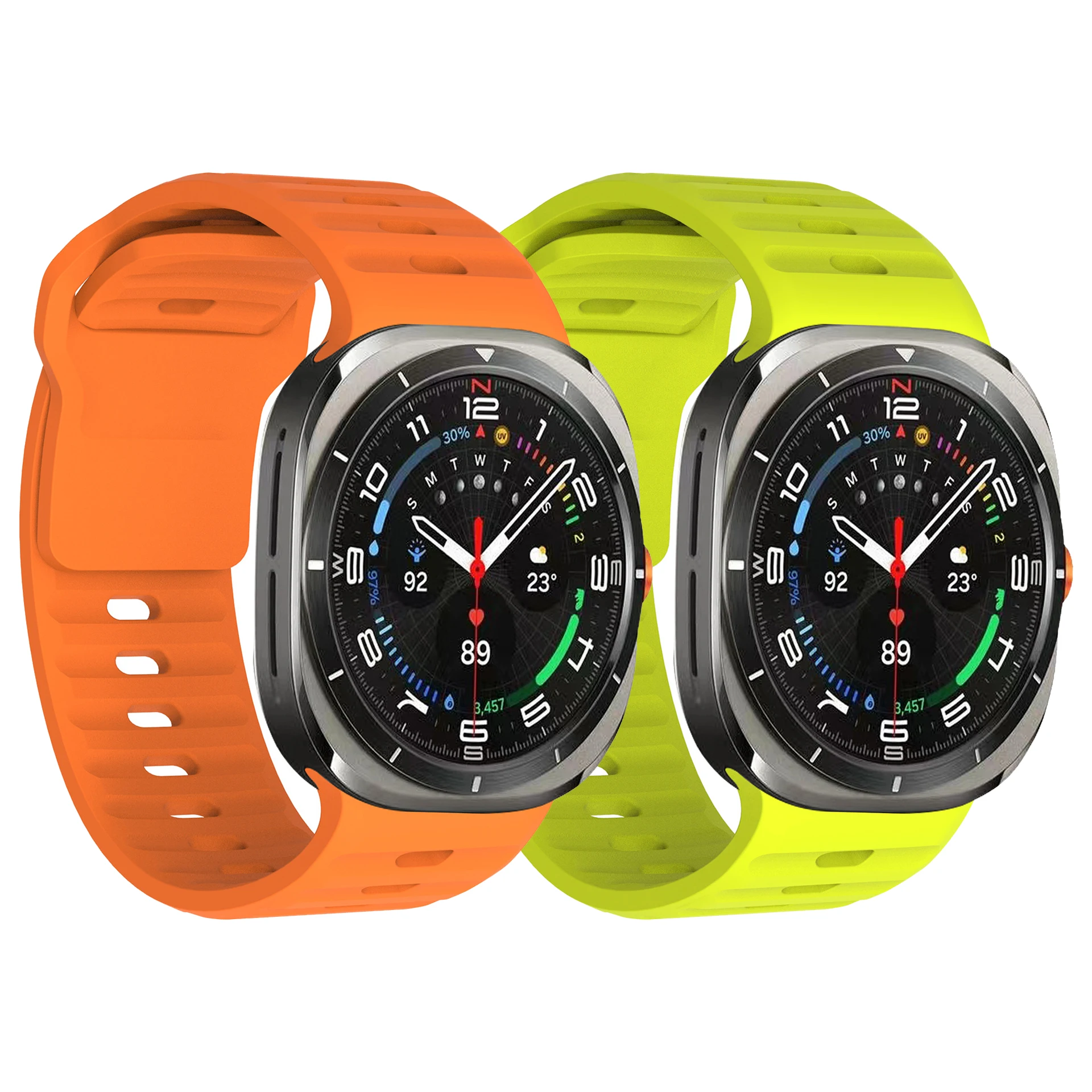 سوار سيليكون عريض لساعة سامسونج جالاكسي ، سوار رياضي بديل سوار معصم ، 26 ، 47 رباط قابل للتعديل