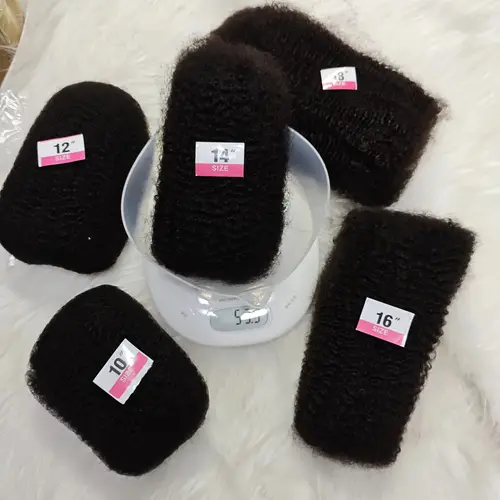 Afro rizado a granel 4C 100% cabello humano 50 g/paquete pelo suave a granel para Mini trenzas torcidas extensiones de rastas reparación Loc