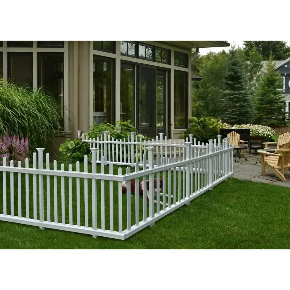 

y No-Dig Vinyl Fence Kit (30in x 56in) (2 Pack)