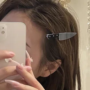 Con dao nhà bếp mô phỏng hài hước, dao trái, cạnh tóc vịt, phụ kiện tóc của phụ nữ, lạ, vui vẻ, kỳ lạ, hài hước, xinh đẹp, 3PCS 6 CAIDAO bán hàng chính - 3
