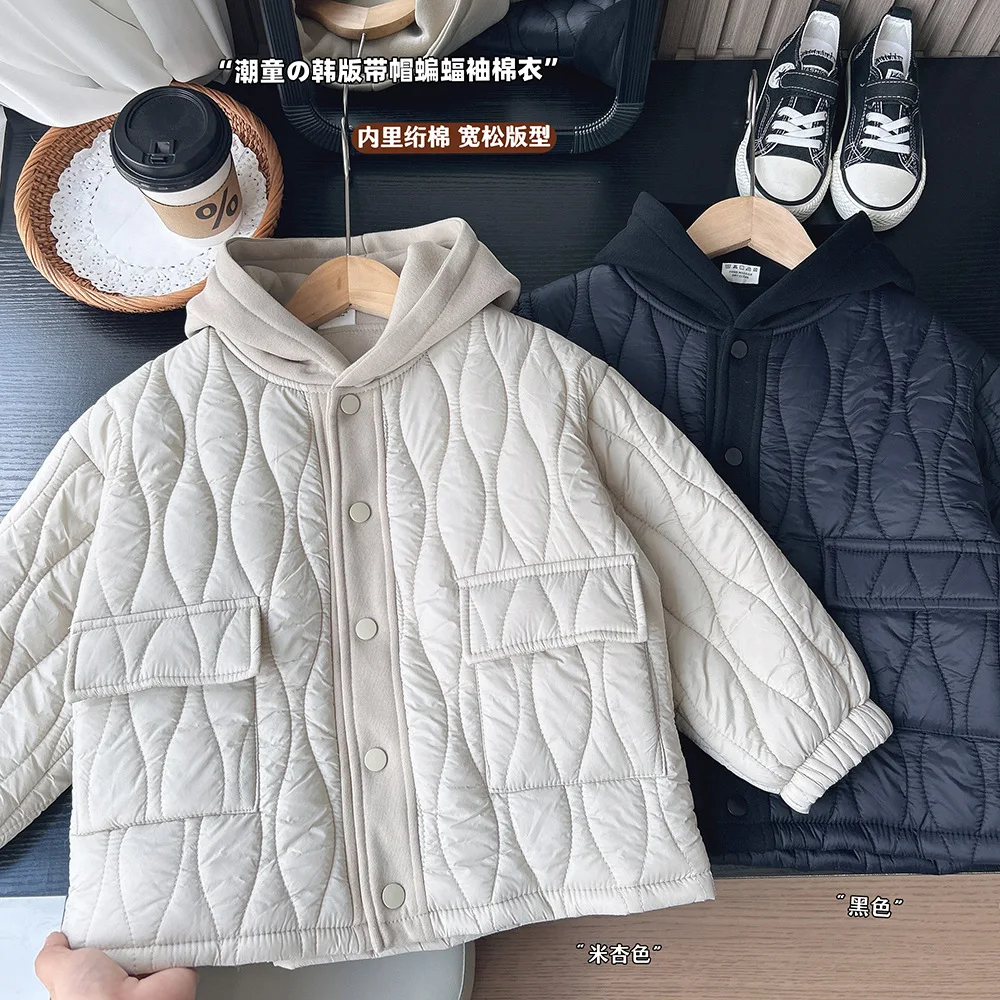 

Boys Girls Jacket Children Hooded Thicken Coats Kids Padded Winter Outerwear Autumn Fashion Children's Clothing 2-10 Years