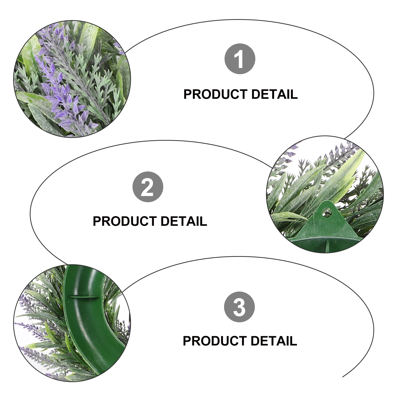 

1Pcs Premium Material Lavender Wreath Creative Indoor Outdoor Party Decor Garland Floral Wreath Lavender Party Garland