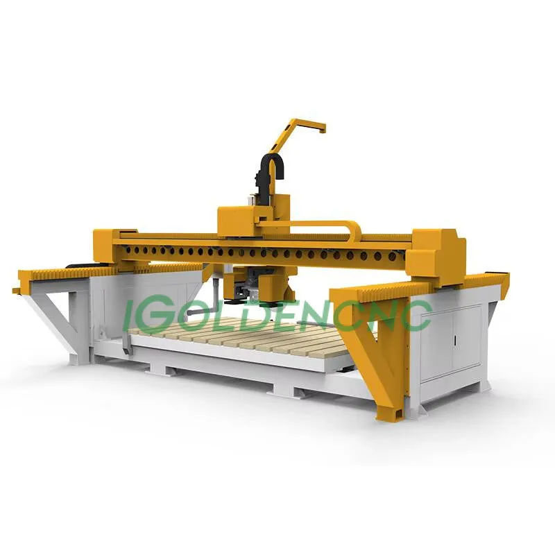 Exclusive Quartz Sink Making 5 Axis CNC Stone Bridge Saw Granite Cutting Hine With Camera