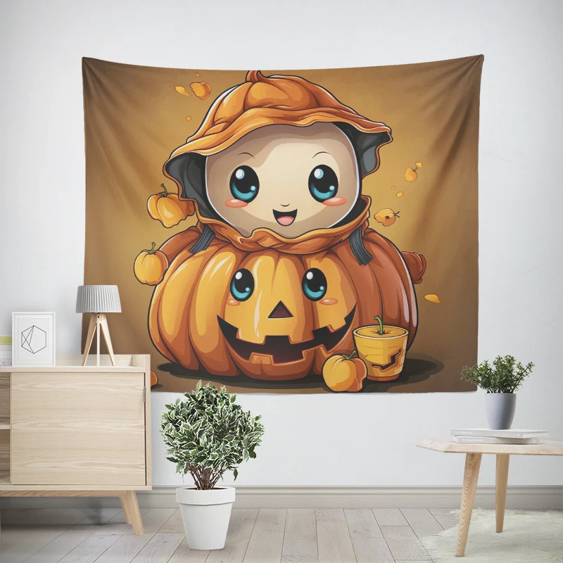 Home decorations modern room decor items wall tapestry aesthetic bedroom wall art large fabric tapestrys Halloween Autumn funny