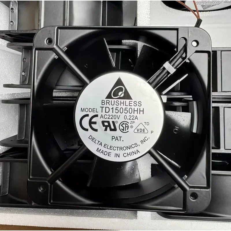 For Delta TD15050HH 220V 0.22A 15050 All-metal high temperature cabinet industrial cooling fan