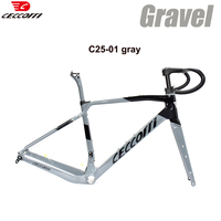 CECCOTTI RF25 model Gravel Carbon Frame Gray Color Gravel Frame, Disc Brake And Full Hidden Cable Design Bicycle Frameset