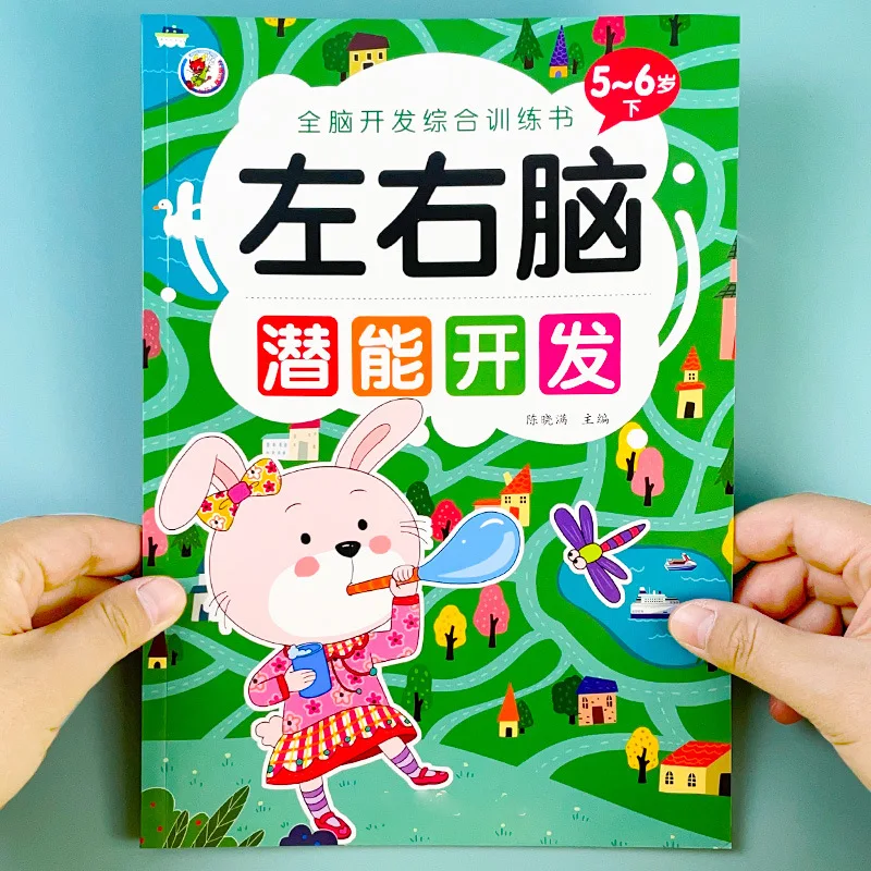 Children's Left and Right Brain Potential Development Thinking Training Books 2-6 Year Old Whole Brain Intelligence Enhancement