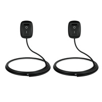 Universal Car Switch with Cable 60cm/100cm Battery Disconnect Switch DC 12V/24V Paste Type Mini Switch for Fog Lamp Neon Lights