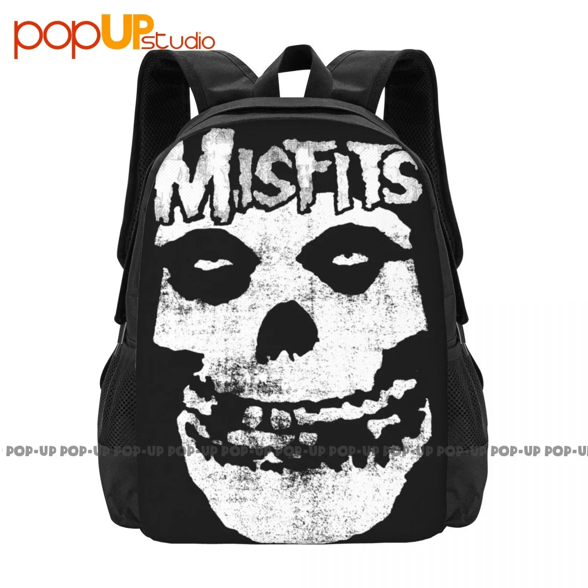 Tultex Misfits Distressed Skull Classic Backpack Large Capacity Travel Softback Sports Style Multi-function