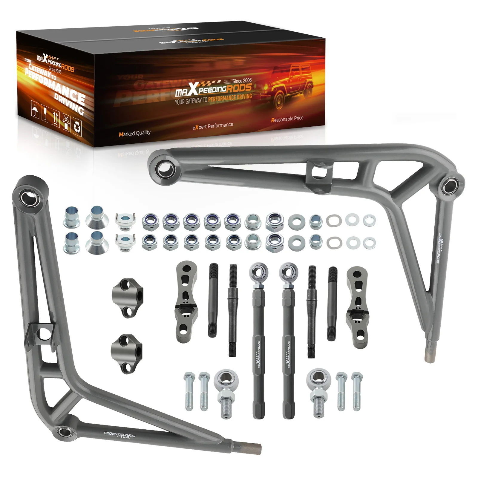 Front Lower Control Arm Steering for BMW E46 Tie Rods Bushings Sway Bar Link Control Arms With Pillow Ball Bearings