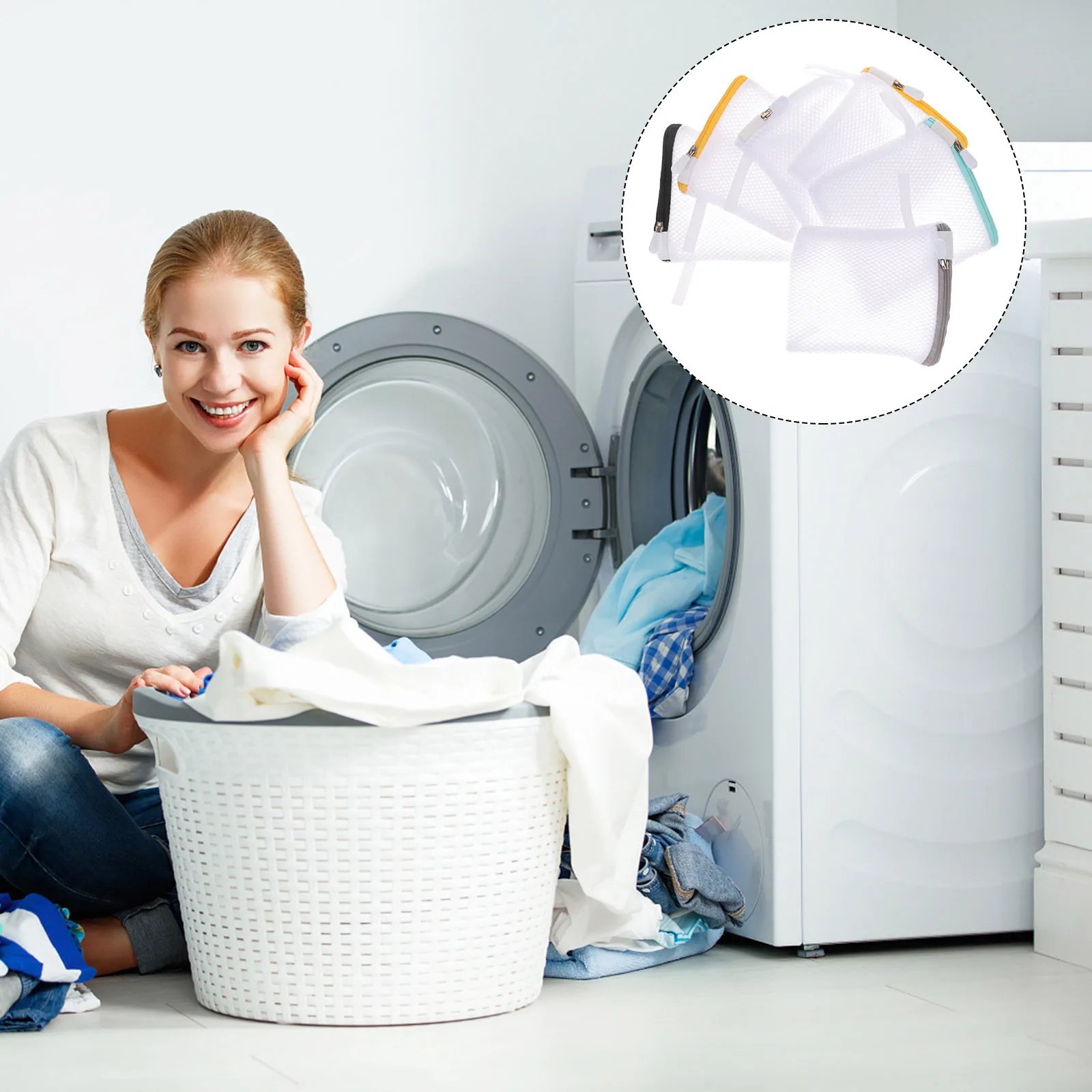 

6Pcs Laundry Bag Set Thickened Mesh Protect Clothes Washer Dryer Travel Organizer Laundry Bag Mesh Wash Bags Set