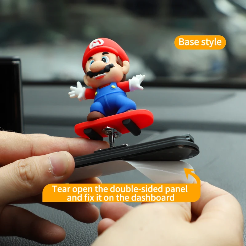 Car Automatic Sliding Skateboard Bear Alloy Cute Cartoon Scooter Center Console Ornaments Creative Car Decoration Accessories image 4