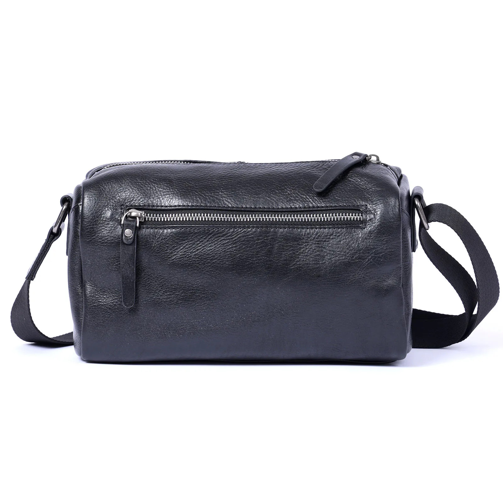 S.WORKER Modische Echtleder-Umhängetasche für Herren, Vollnarbig, Trendige Casual-Crossbody-Tasche, Mini-Umhängetasche für Handy und Schlüssel – Detail 9
