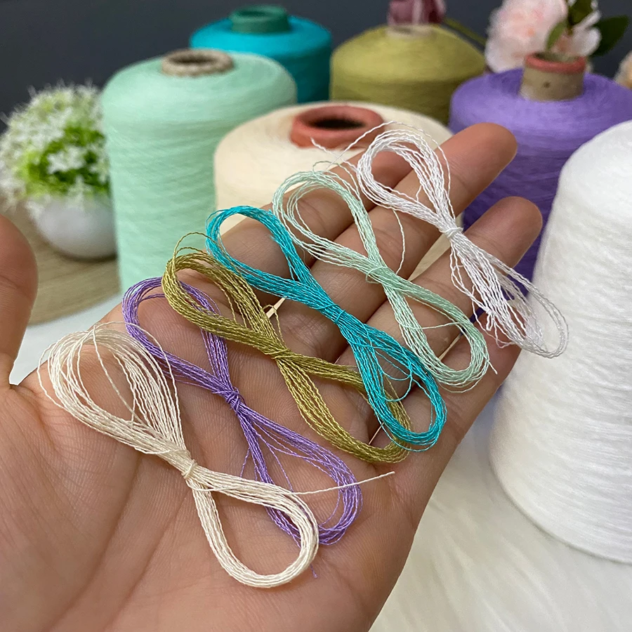 500G/Group Summer Linen Yarn High Quality Can Be Used For Short-sleeved Long Dress Crochet Line Fine Wool Handmade Knitting