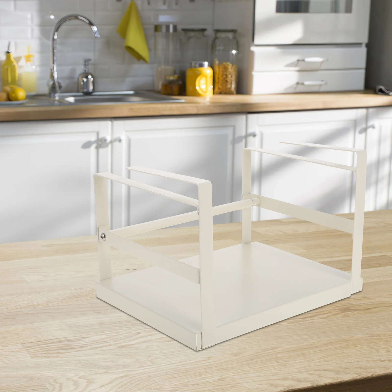 

Expandable Under Cabinet Shelf Basket Adjustable Metal Hanging Kitchen Storage Organizer Undershelf Drawer Space Saver