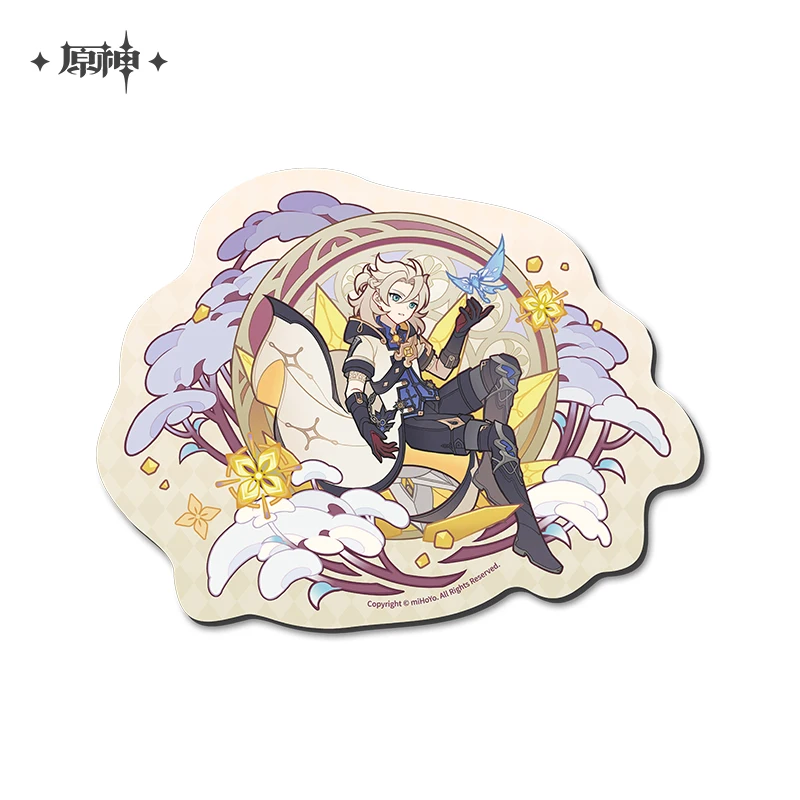 2024 Genshin Impact The Breath of The Wind Flower Theme Series Special-shaped Mouse Pad Albedo Eula Stormterror Dvalin Official