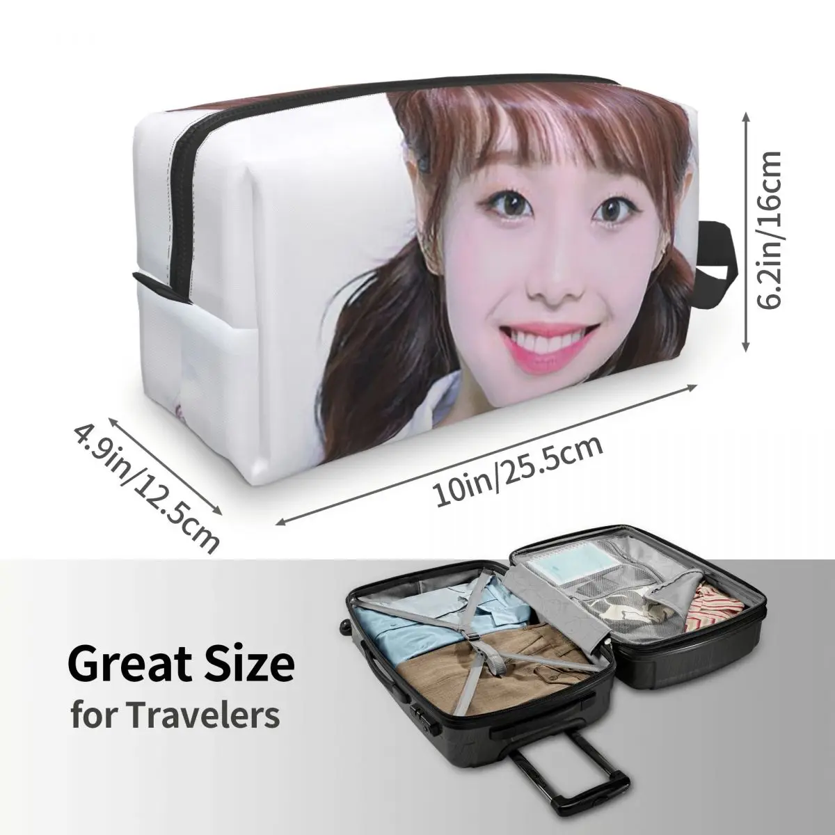 Chuu Loona Makeup Bag Cosmetic Organizer Storage Dopp Kit Toiletry Cosmetic Bag for Women Beauty Travel Pencil Case