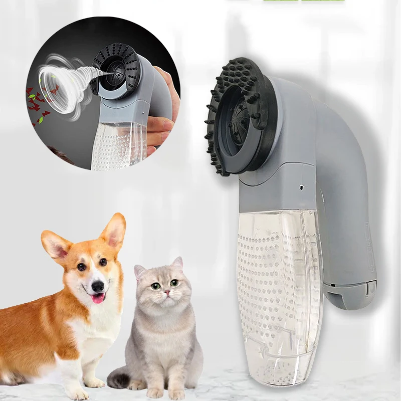 Pet Hair Remover Electric Hair Grooming Vacuum Cleaner Fur Shedding Remover Trimmer Dog Puppy Cat Cleaning Tools