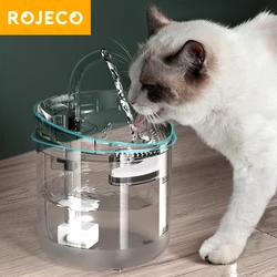 ROJECO 2L Automatic Cat Water Fountain Charcoal Filter Drinker For Cats Dog Water Dispenser Pet Sensor Drinking Fountain For Cat