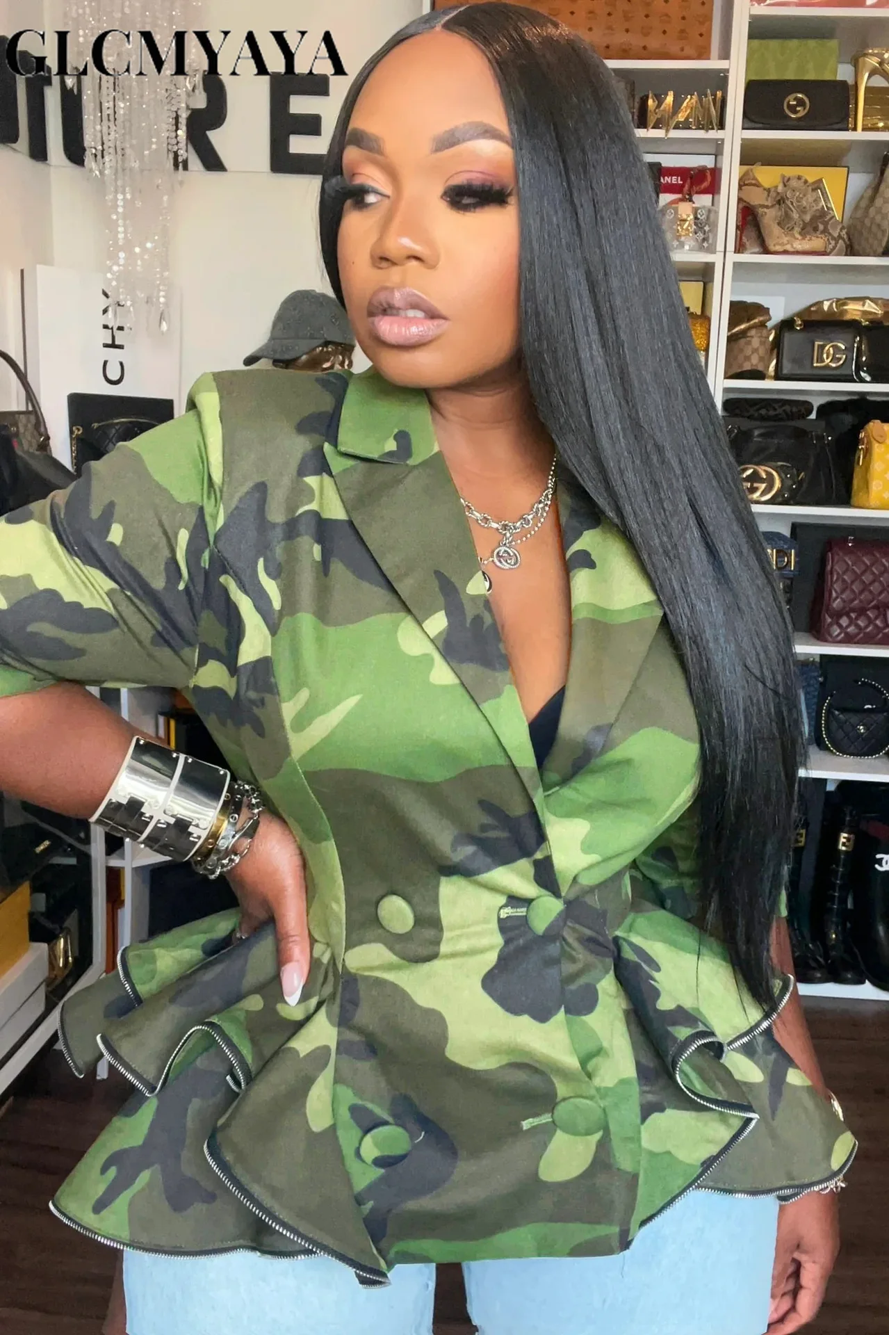 Flare Dark Green Camo Jacket Biker Jacket Canvas Camouflage Riding Jacket Jacket Flare H2O Camo Dark  Green Size Camo Dark Green