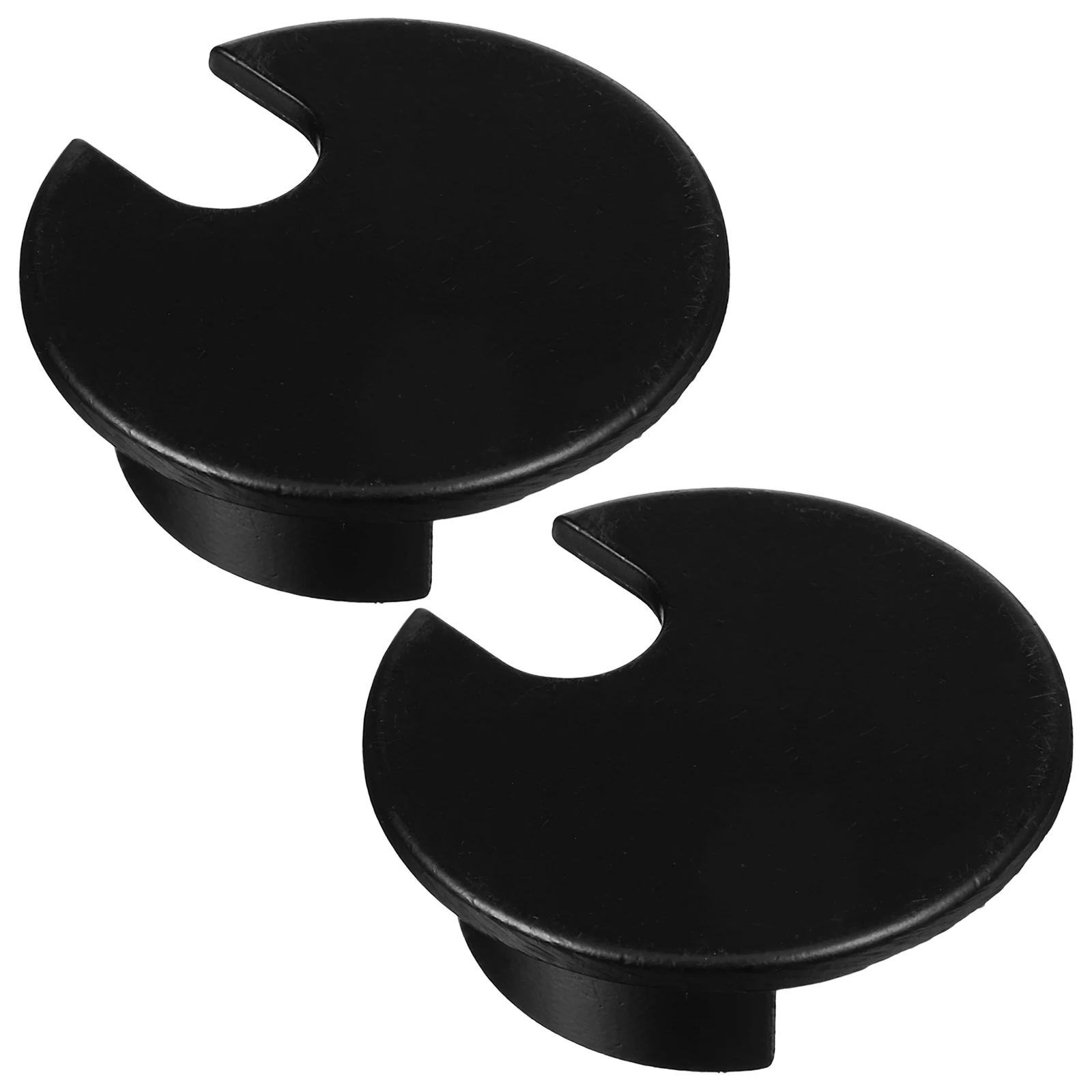 2 Pcs Wiring Hole Cover Cord Grommet Cable for Desktop Cap Organizer Alloy Circle Computer