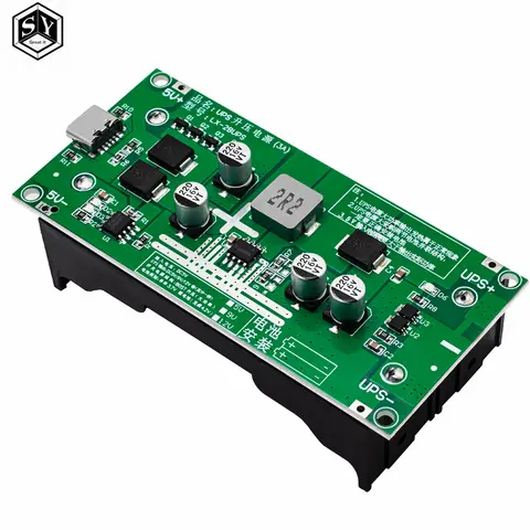 Typ-C 15W 3A 18650 litiumbatteriladdningsmodul DC-DC Step Up Booster Snabbladdning UPS Strömförsörjning/Omvandlare 5V 9V 12V 10 best sales USB-UPS - №10