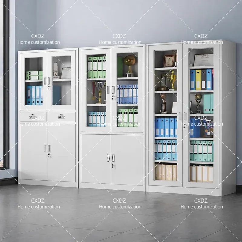 Steel File Cabinet Iron Office Locker Data Storage Cabinet with Drawers for Finance Documents and Certificates