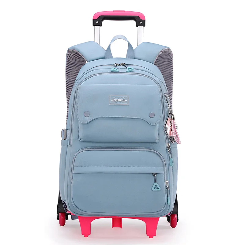 Trolley Children School Bags With Wheel Trolley Luggage Girls princess backpack Backbag kids Schoolbag Mochilas Kids Backpacks