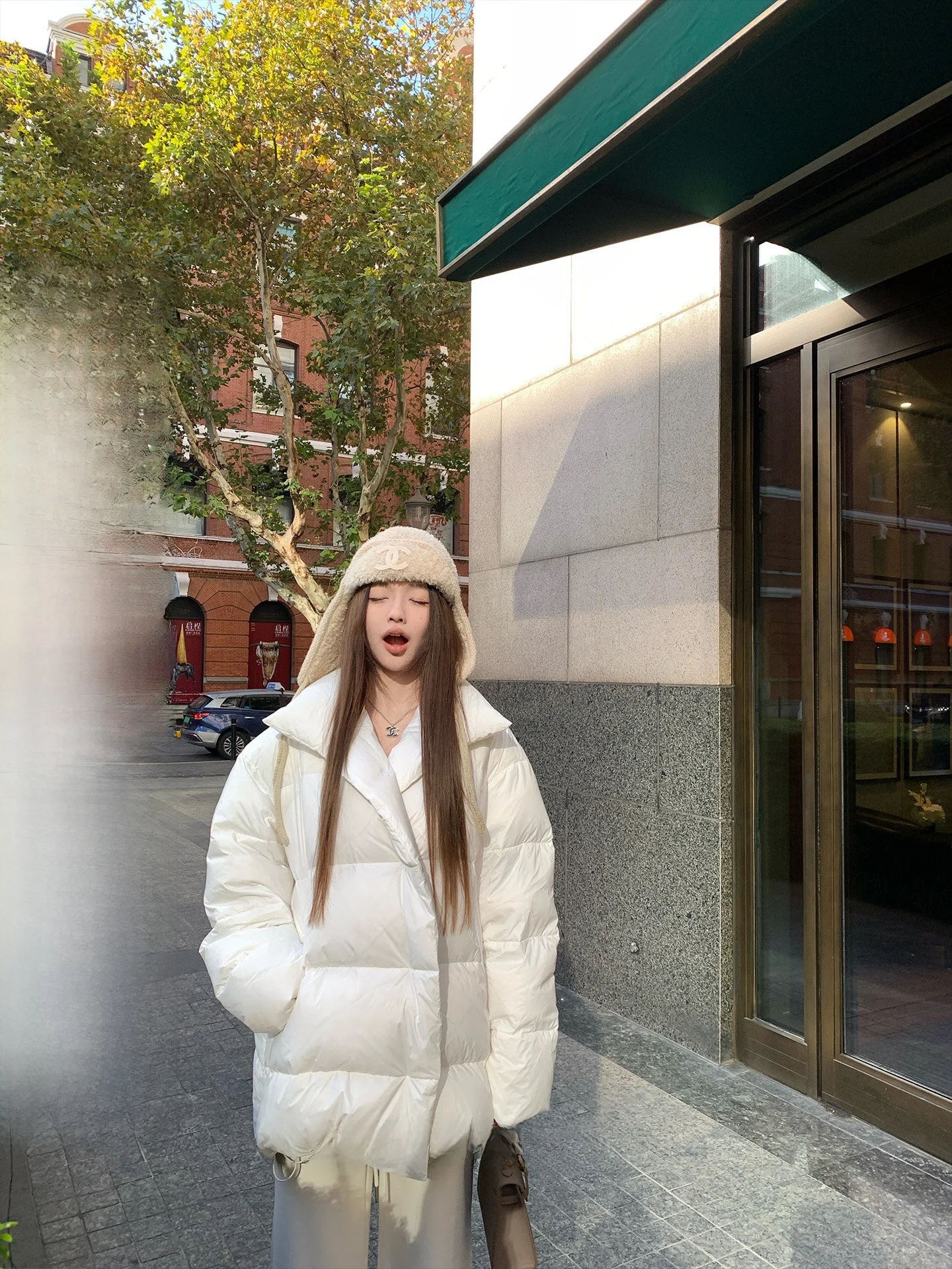

Sli Loose White Du down Cloud Puff Jaet 23TH ALTER Casual Sle Mid-Length Women's Winter Coat Warm Thiened Long Sl...