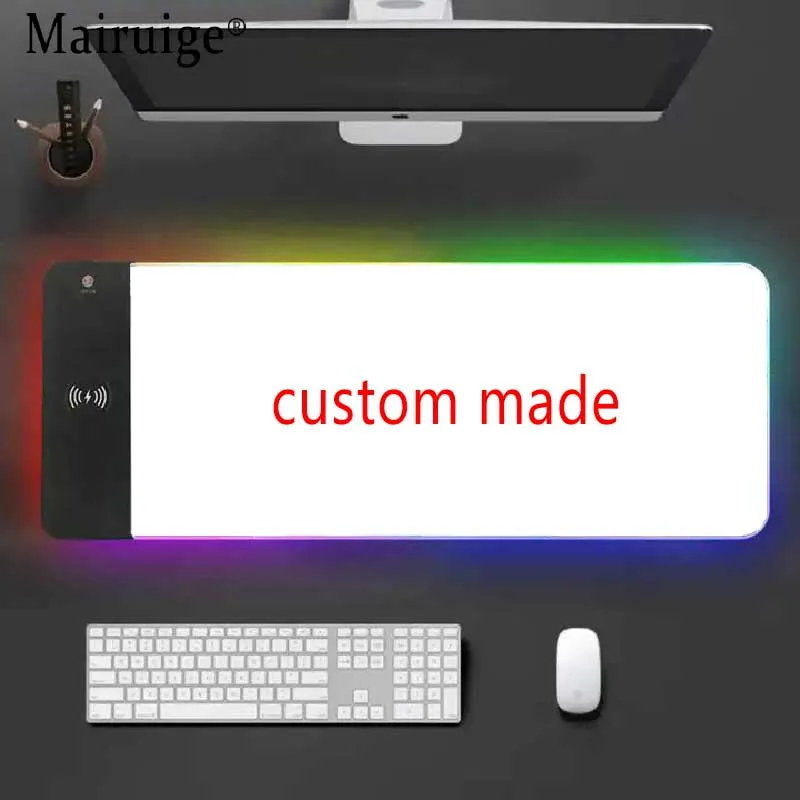 Mairuige New RGB Wireless Charging Mouse Pads Custom Made Desk Mat Dropshopping Mouse Mats Diy Extended Pad for Computer Mouse