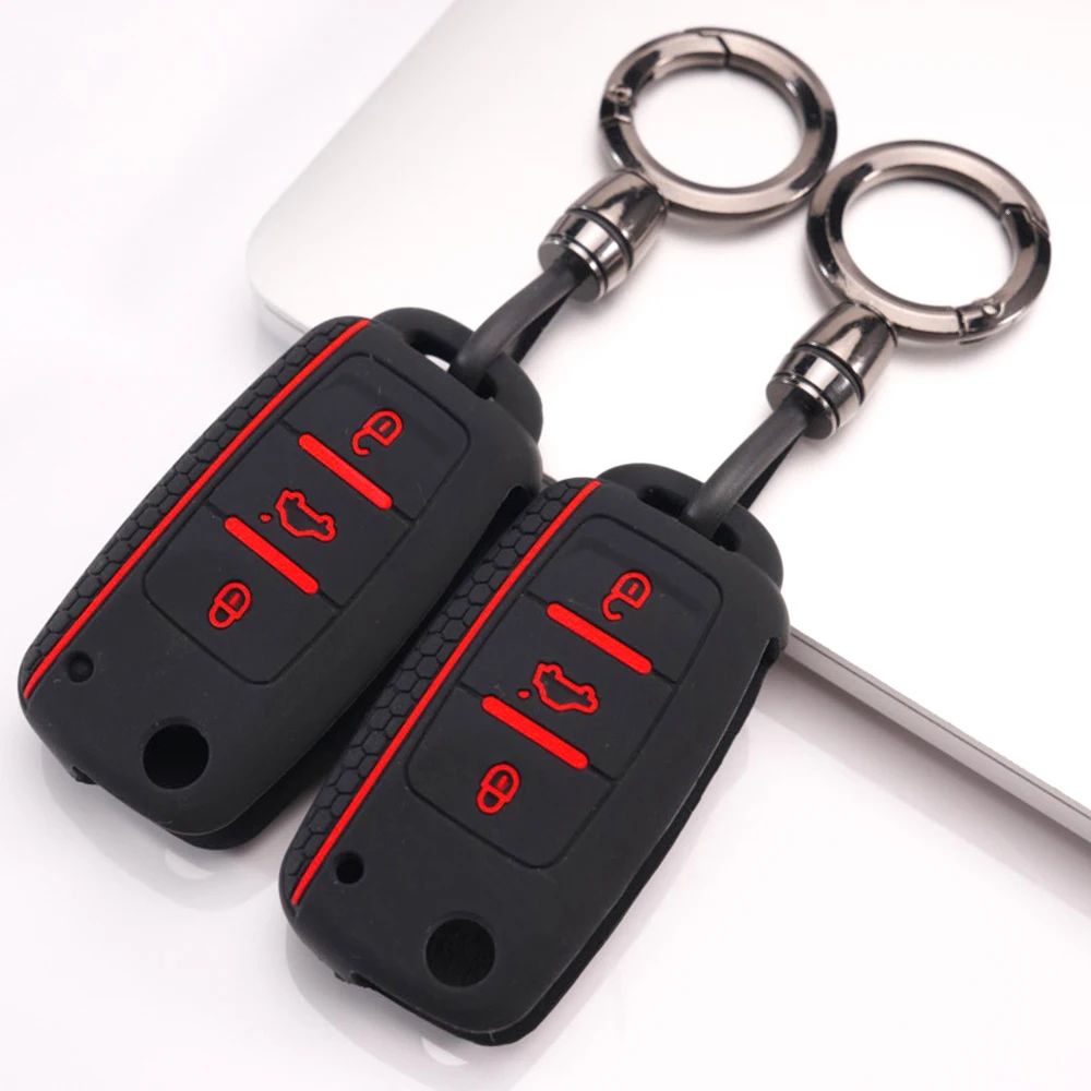Key Case Cover With Lanyard For Volkswagen Golf Polo Jetta Bora Passat Tiguan Lavida Sagitar Magotan Touran Sharan Caddy Premium