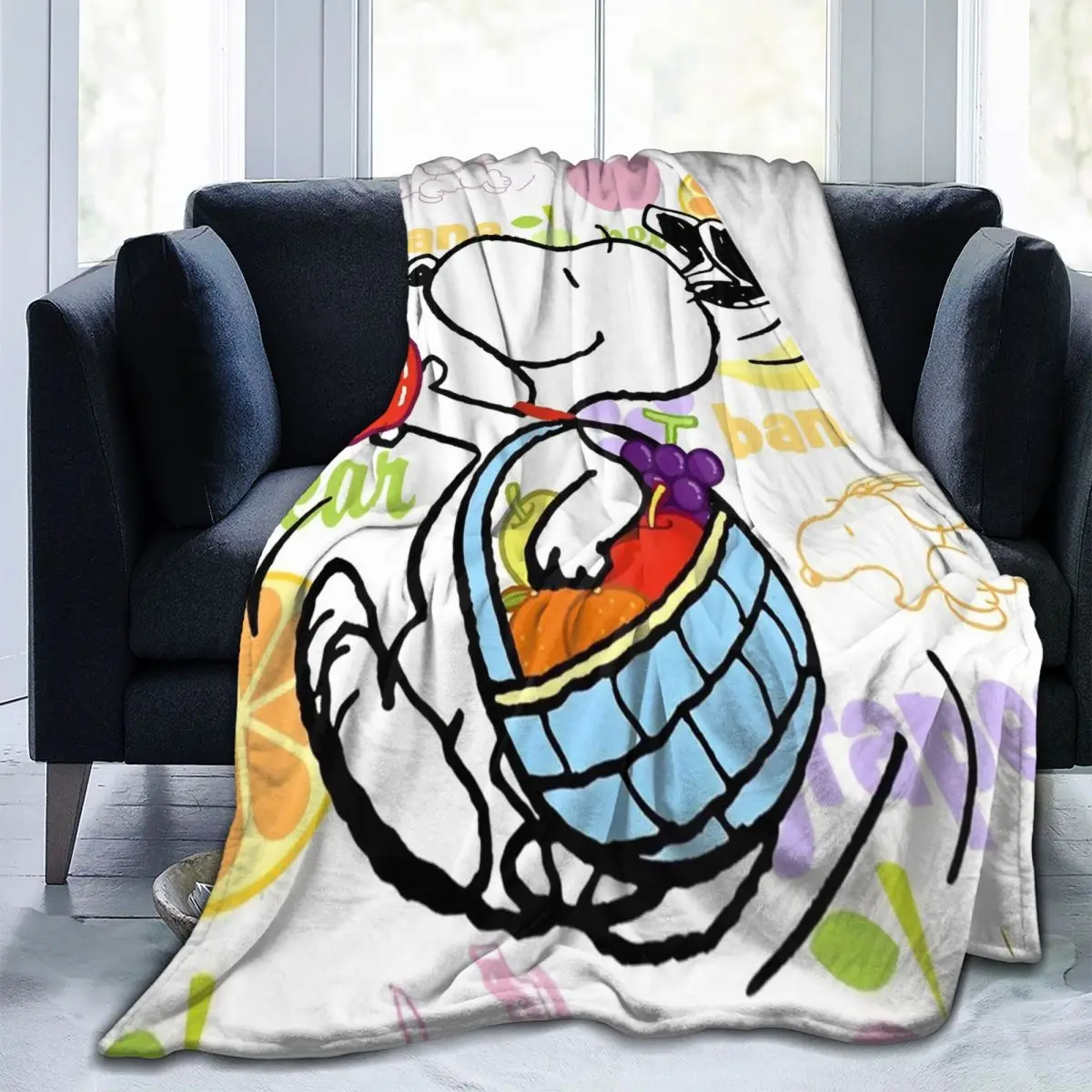 Super Warm BlanketKids Decorative Snoopy Peanuts Bedding Throws Flannel Bedspread For Couch Chair Print Sofa Bed Cover