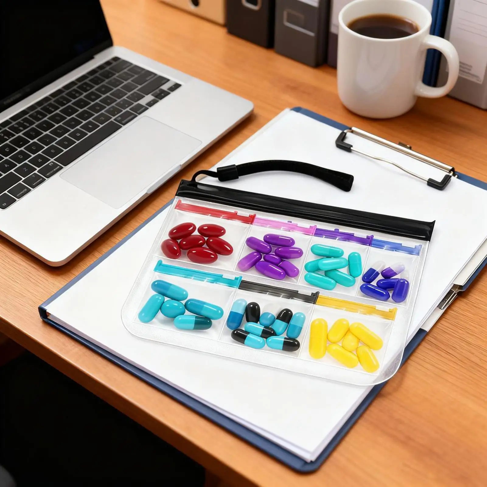 Pill Pouch Zipper Medication Bag With Slide Lock Pill Pouch Organizer For Women Men Supplement Fish Oils Daily Home Work Trip