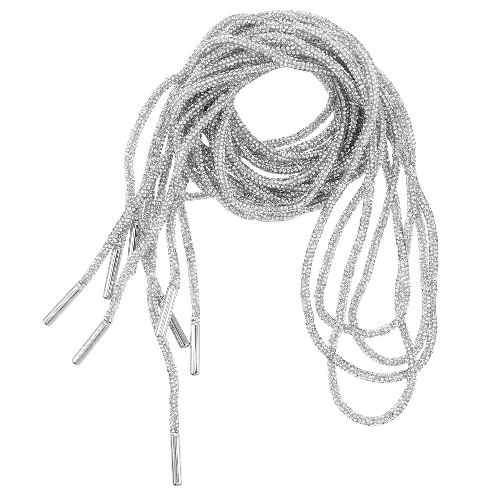 

4pcs 140Cm Crystal Shoe Laces Rhinestone String For Sneakers Dress Shoes Hoodies Glitter Cord Replacement - Bling Shoe